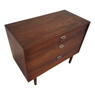 Vintage Founders Jack Cartwright Oiled Walnut 3 Drawer Chest, Attributed For Sale