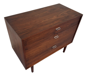 Vintage Founders Jack Cartwright Oiled Walnut 3 Drawer Chest, Attributed