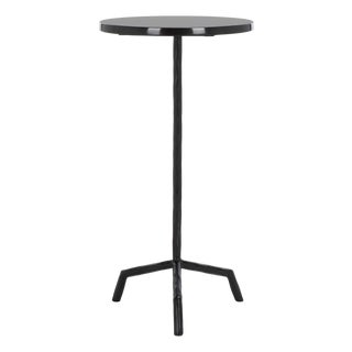 Fabrianna Marble Top Dr Table in Black with Black Marble Top For Sale