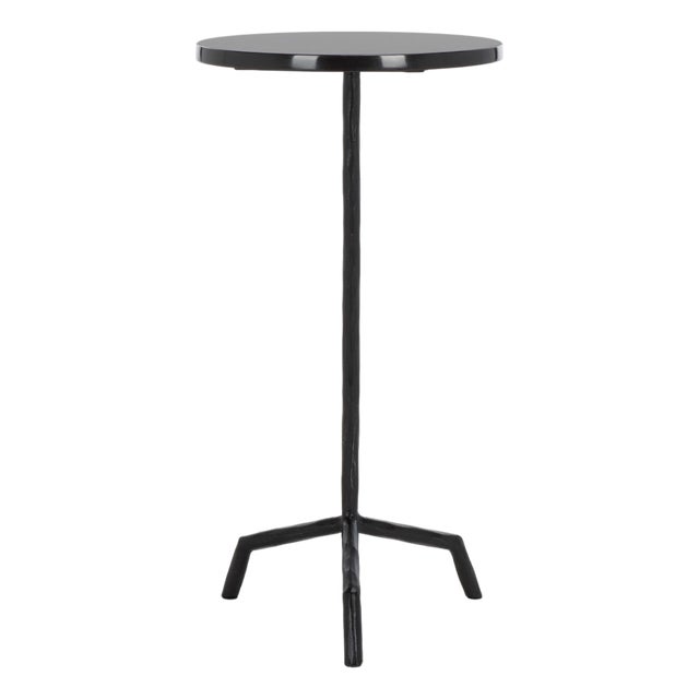 Fabrianna Marble Top Dr Table in Black with Black Marble Top For Sale