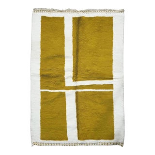 Modern Mustard Boujad Rug -7.5 X 5.1 Ft For Sale