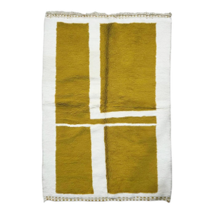 Modern Mustard Boujad Rug -7.5 X 5.1 Ft