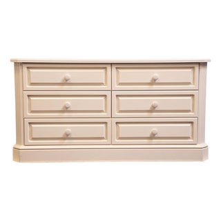 Altavista Lane Melrose Collection Contemporary Neoclassical Revival Off White 66" Double Dresser 497-01 For Sale