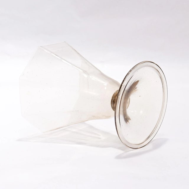 Set of 9 Pauly & Co. Light Amber Venetian or Murano Glass Wine Goblets or Cups For Sale In Philadelphia - Image 6 of 10