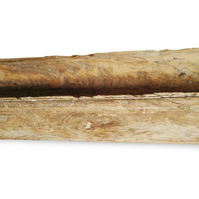 Vintage Old Narrow Wood Trough For Sale - Image 4 of 6