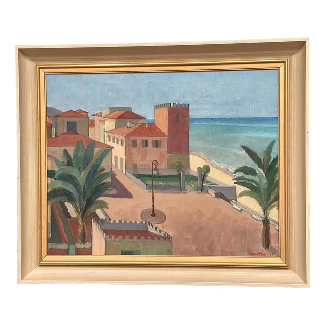 K. Berthel, Motif from Italy, 1949, Oil Painting on Canvas, Framed For Sale