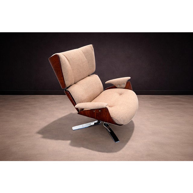 Brazilian Modern "Paulistana" Armchair With Ottoman by Jorge Zalszupin, C. 1959 For Sale - Image 13 of 15