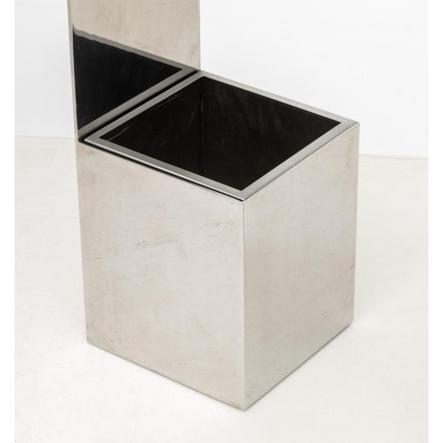 Contemporary Contemporary Stainless Steel Console Table For Sale - Image 3 of 9