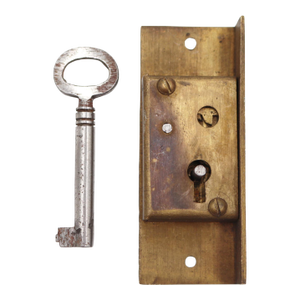 Left Hand Brass Half Mortise Cabinet Lock With Steel Key
