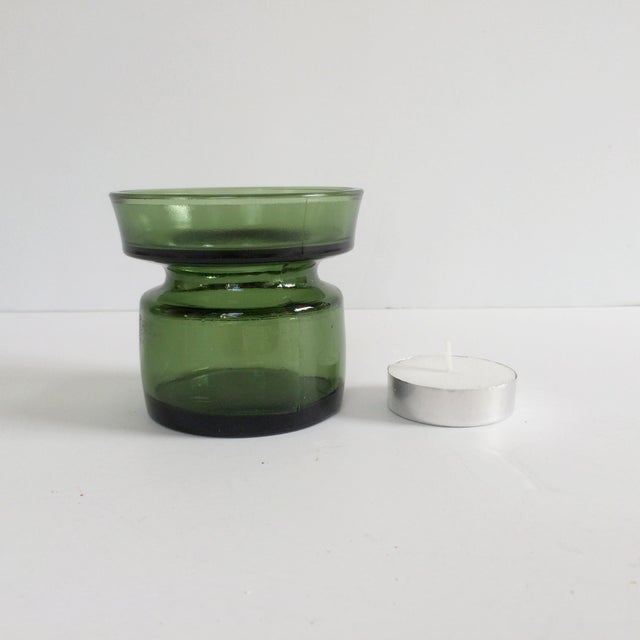 Vintage Green Glass Dansk Candle Holder Chairish