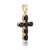 Offering a striking, modern contrast against the warm yellow gold tone, this pendant is built with an opaque black...
