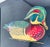 Black Large 18” Vintage Couroc of Monterey Hand-Inlaid Wood Duck Tray - Collector Grade For Sale - Image 8 of 16