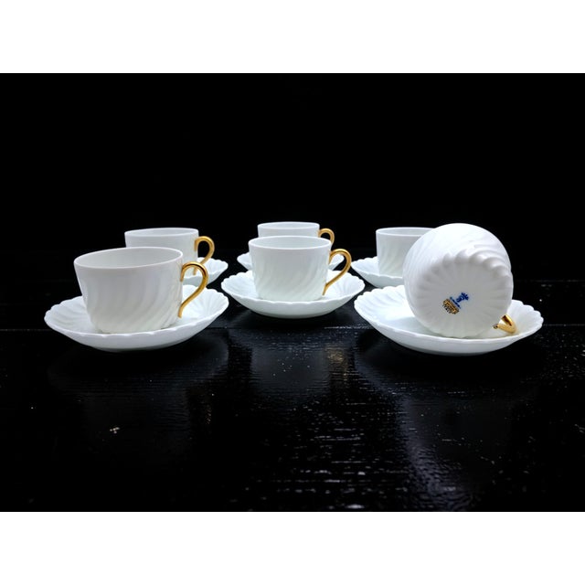 Metal Ancona Teacups by Richard Ginori for Doccia Manufacture, 1980s, Set of 12 For Sale - Image 7 of 10