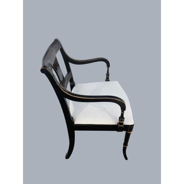 1960s Regency Style Chinoiserie Dining Chairs Set of 6 For Sale - Image 5 of 5