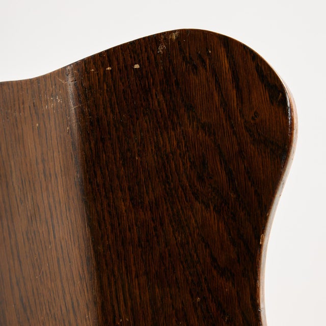 Brutalist Oak Dining Table and Chairs, 1970s, Set of 7 For Sale - Image 18 of 18