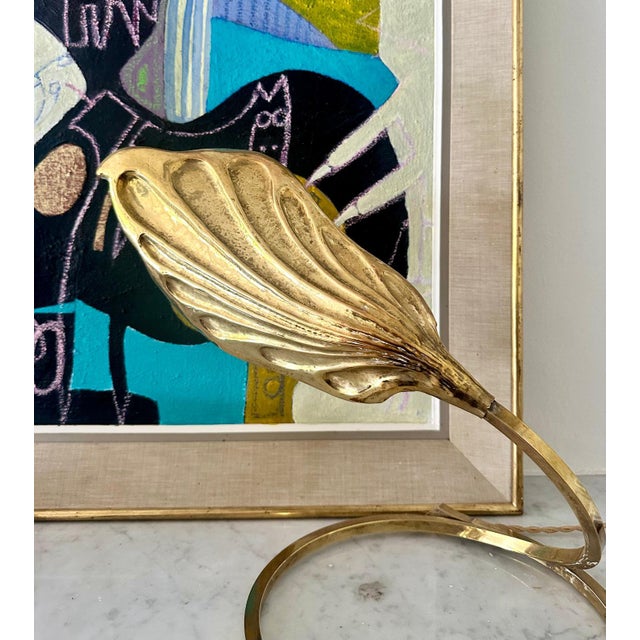 Brass Table Lamp by Tommaso Barbi, 1970s, in Very Good conditions. Designed 1970 to 1979 This piece is attributed to the...