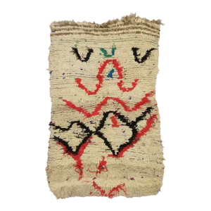 Vintage Berber Moroccan Boucherouite Rug - 03'03 X 04'10