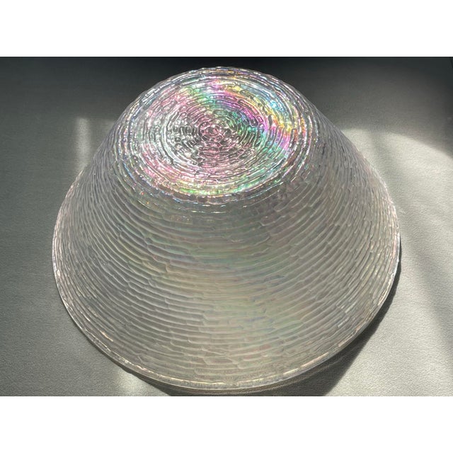 1960s Mid 20th Century Multicolored Iridescent Glass Bowl For Sale - Image 5 of 8