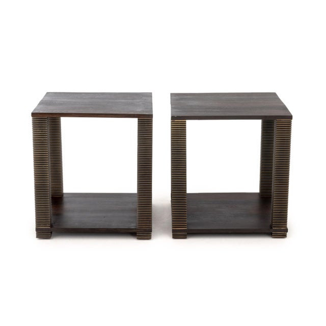Chris Berlin Ipe and Stainless Steel Tables, Pair For Sale - Image 4 of 7