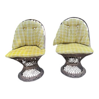 Vintage Russell Woodard Spun Fiberglass Patio Chairs, a Pair, Attributed For Sale
