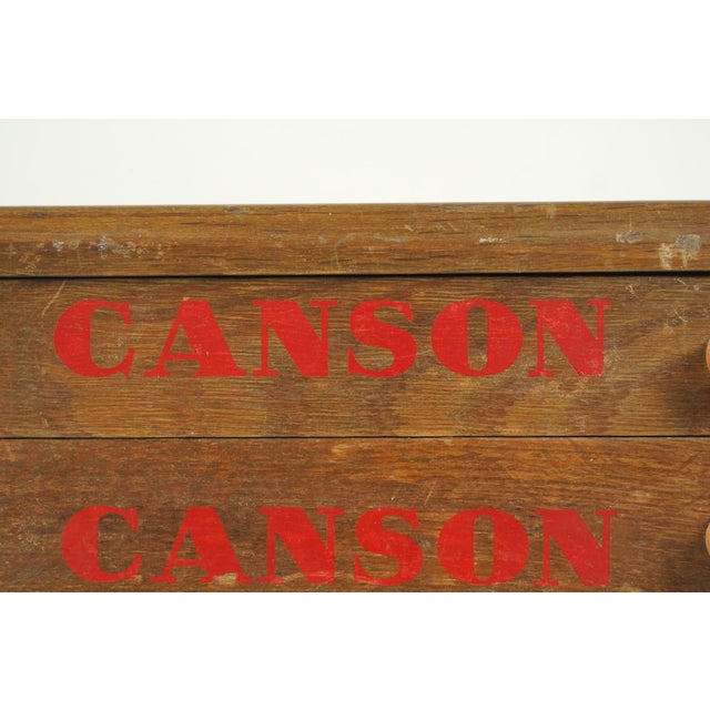 Traditional Vintage French Canson Paper Storage Cabinet For Sale - Image 3 of 10