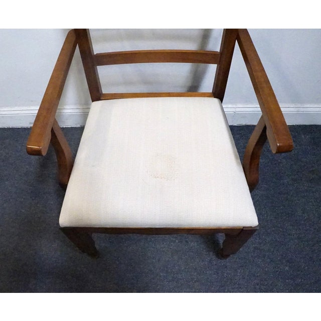 Brown Pennsylvania House Early American Country Style Ladderback Dining Arm Chair For Sale - Image 8 of 10