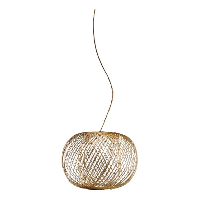 Anwar T 45 Golden Matte Suspension Lamp by Stephen Burks for Parachilna For Sale