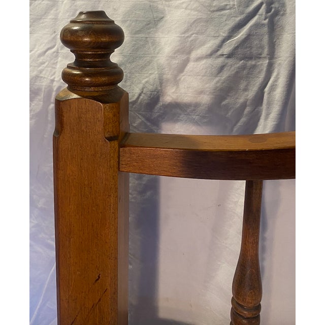 1980s Ethan Allen Maple Queen Windsor/Spindle Headboard and Footboard