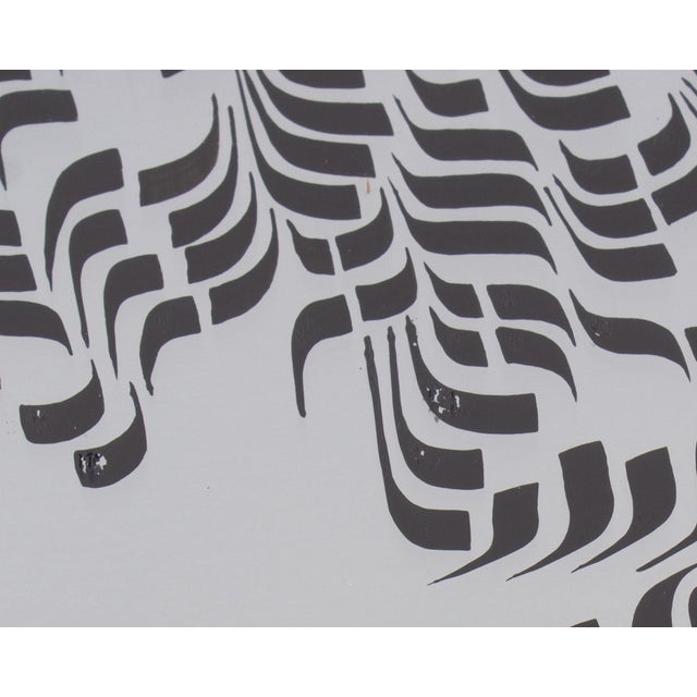 “Silver Field” Ink on Foil Board Abstract Drawing by Stan Brod For Sale - Image 9 of 10