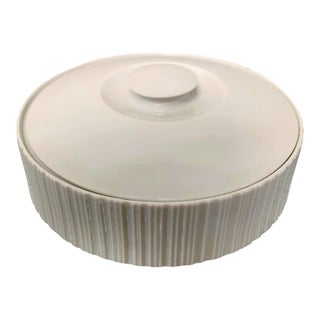 1980s Tapio Wirkkala for Rosenthal White Covered Bowl For Sale