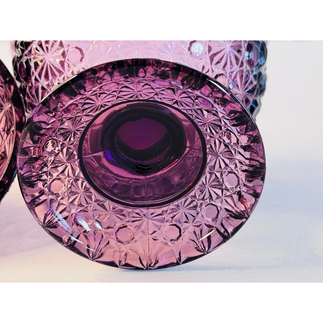 Vintage 1960s Amethyst Covered Candy Jar For Sale In Boston - Image 6 of 6