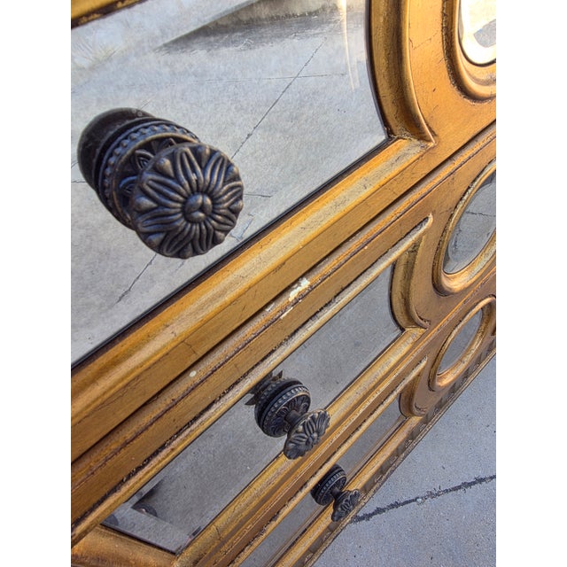 2000 - 2009 Mirrored Buffet Cabinet With Black Stone Top For Sale - Image 5 of 13