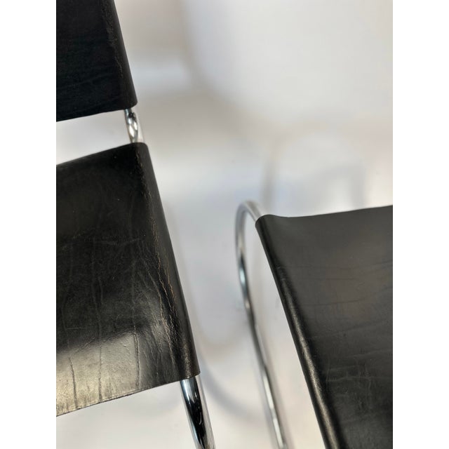 Black MR10 Chairs by Ludwig Mies Van Der Rohe for Knoll International, 1970s, Set of 2 For Sale - Image 8 of 10