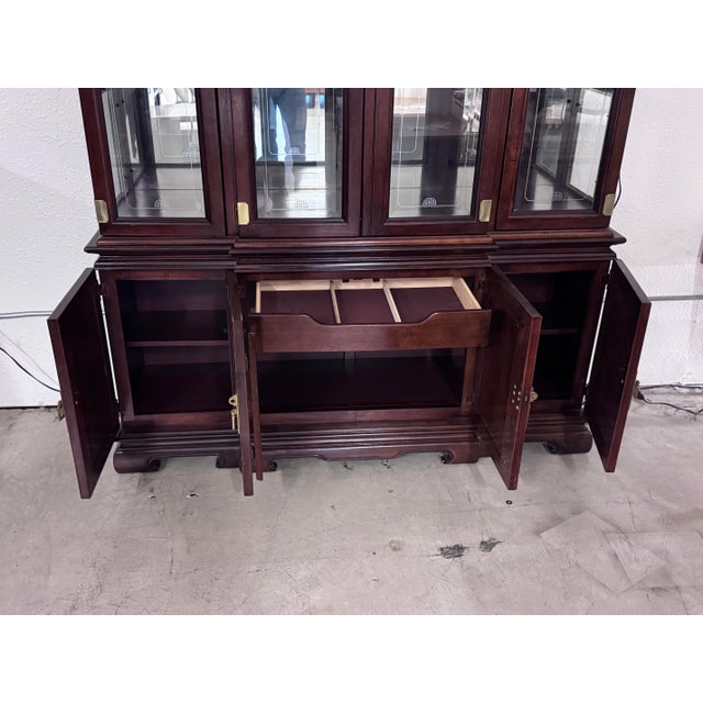 Brown Circa 1996 Universal Furniture Imperial Dynasty Oriental Style Display Cabinet For Sale - Image 8 of 12