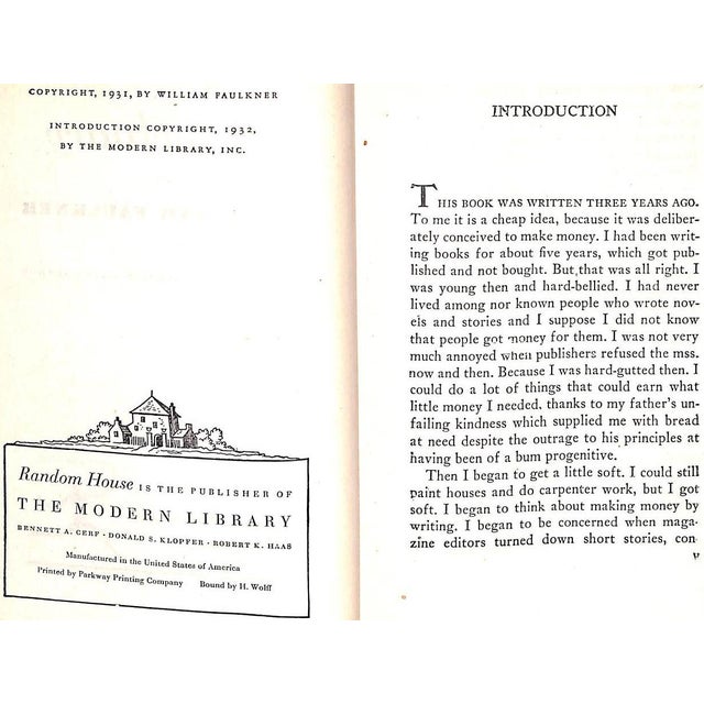 "Sanctuary" 1932 Faulkner, William For Sale In New York - Image 6 of 6