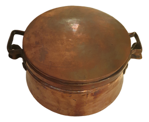 Copper Pot with Brass Handles, Italy, 19th Century