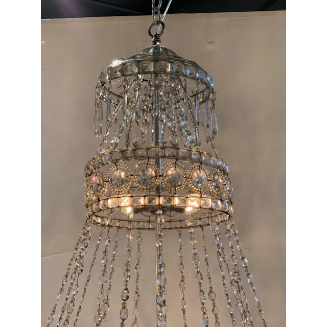 Traditional 19th Century Swedish Crystal Chandelier For Sale - Image 3 of 7