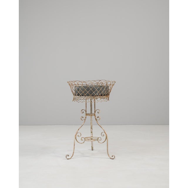 20th Century French White Painted Metal Flower Stand For Sale - Image 17 of 18