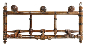 Antique French Faux Bamboo Coat Rack, 1890s