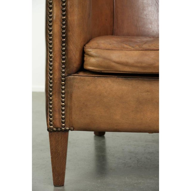 Large Vintage Sheepskin Club Armchairs, Set of 2 For Sale - Image 13 of 15