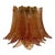 Murano Ceiling Lamp, 32 Amber Felci Glasses For Sale