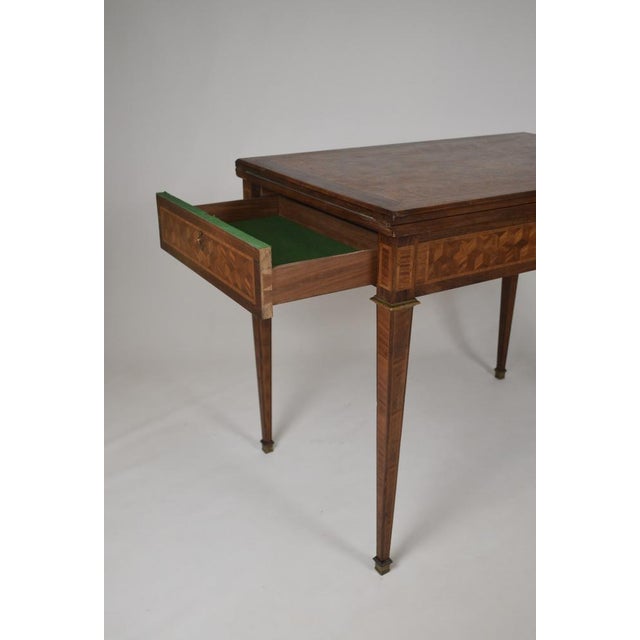 French Napoleon III Parquetry Game Table, 1800s For Sale - Image 5 of 17