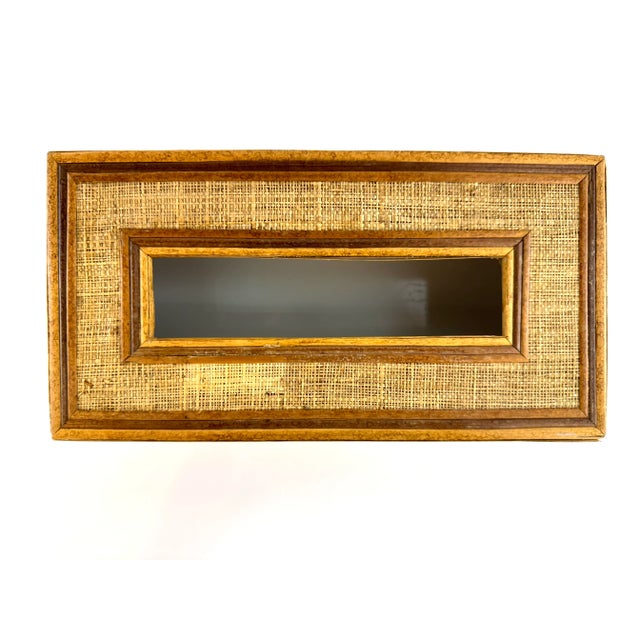 Vintage Mid-Century Rattan Tissue Box Cover | Chairish