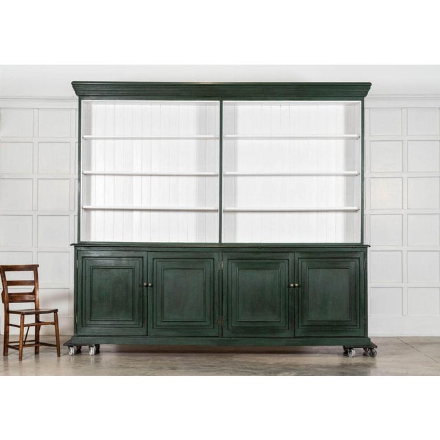 Antique English Painted Pine Bookcase, 1890 For Sale - Image 4 of 16