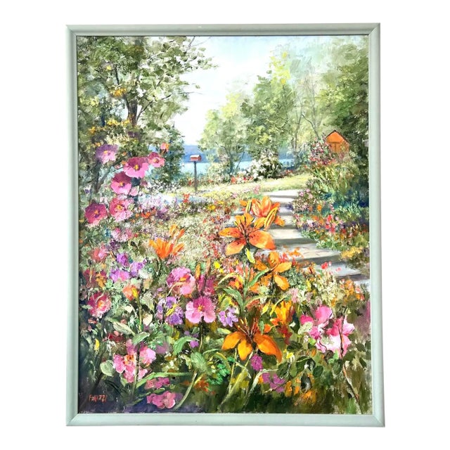 Dorothy Fanizzi 20th Century Framed Oil Painting on Canvas - 'Tiger Lilies' For Sale