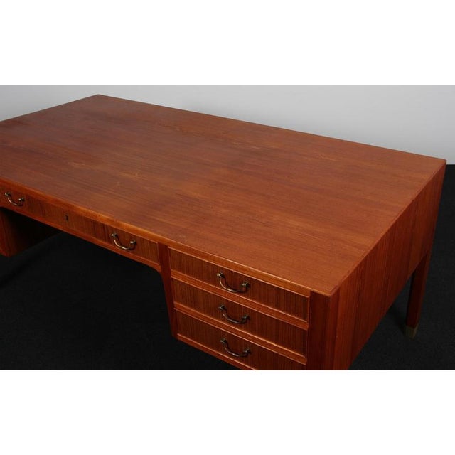 Ole Wanscher Writing Desk in Teak attributed to Ole Wanscher for A. J. Iversen, 1950s For Sale - Image 4 of 9