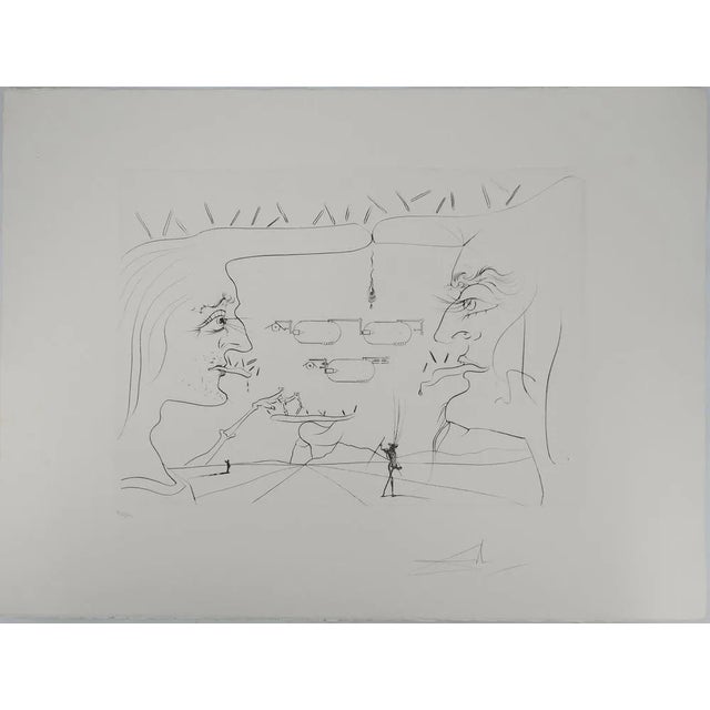 Salvador Dali, Homage to Leonardo da Vinci: the Telegraph, 1975, Etching For Sale