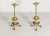 Art Nouveau Gothic Brass Candleholders, 1890s, in Good conditions. Designed 1890 to 1919