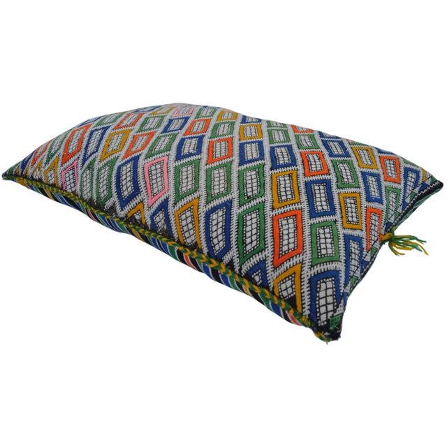 Mid 20th Century Berber-Patterned Colorful Pillow For Sale - Image 5 of 9