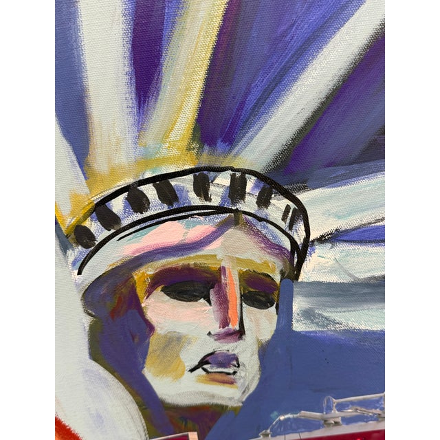 Circa 2007 Beth Pewther's "Revisiting Liberty; Saying Goodby" Mixed Media Artwork, Signed For Sale - Image 4 of 12